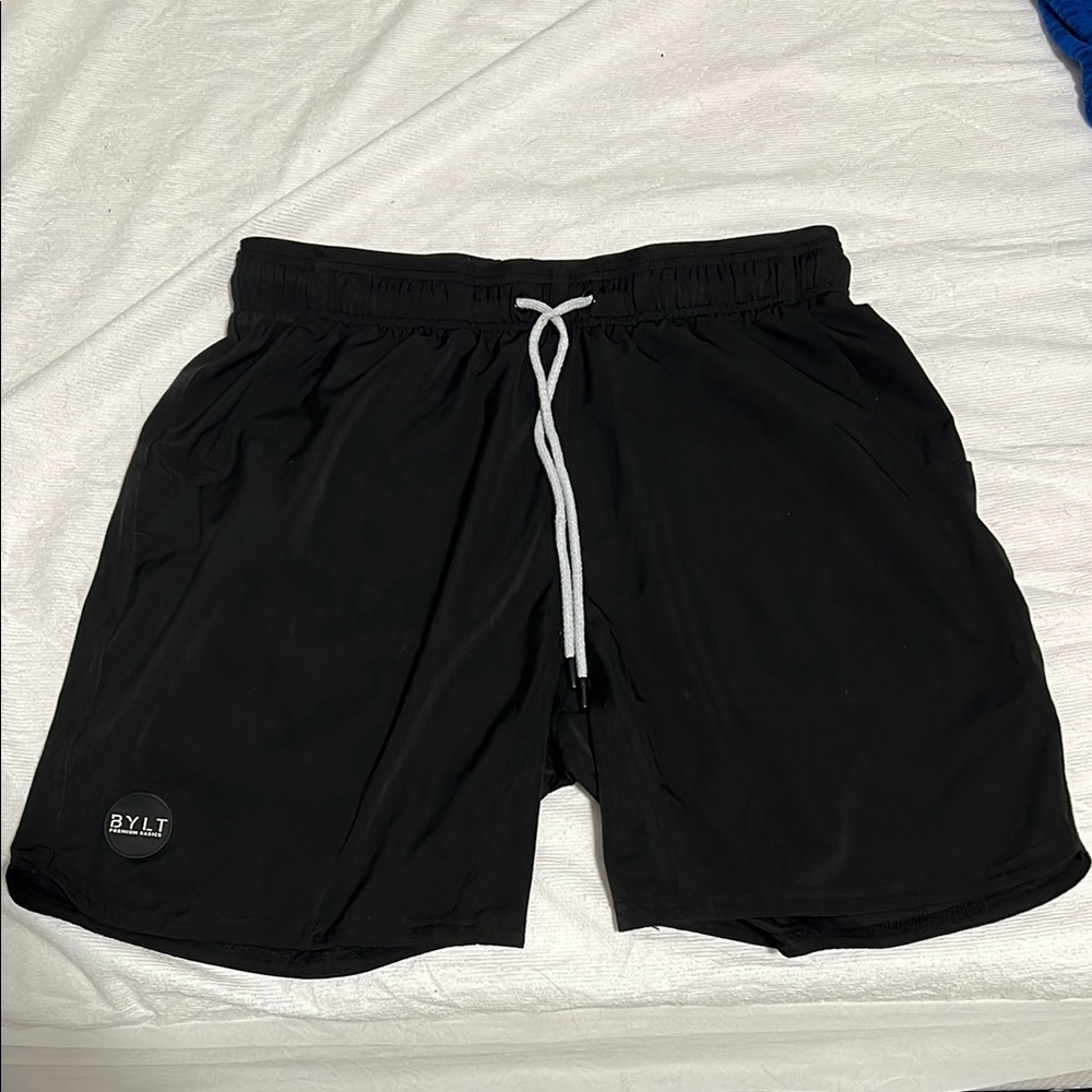 Active+ Black Athletic Bylt Shorts with Elastic Waistband and Drawstring